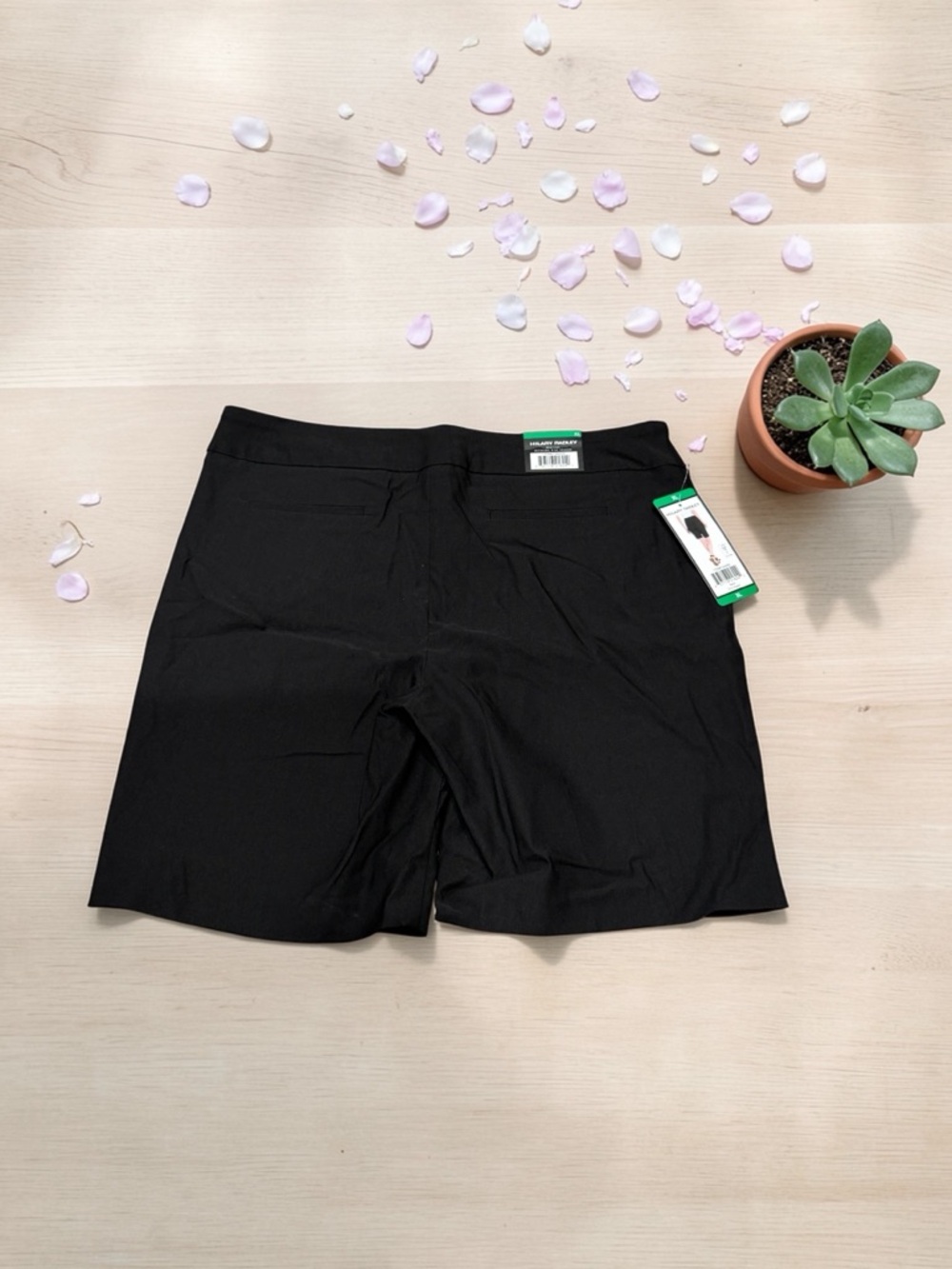 Hilary Radley Black Pull-On Bermuda Shorts